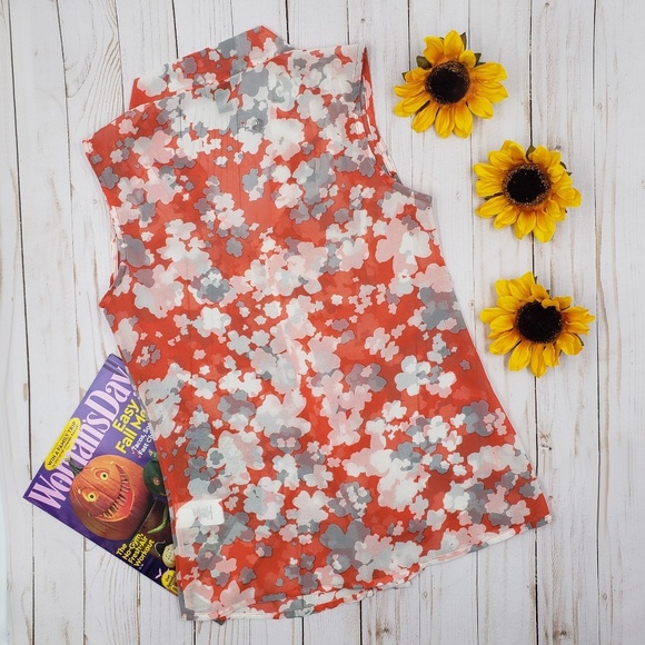 Floral Print Ruffle Neck Top Banana Republic - Picture 2 of 8